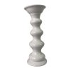 PORTAVELA VEIL DE CERAMICA COLOR BLANCO 10X10X27 CM