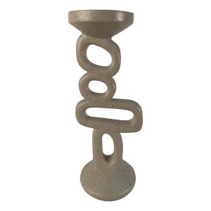 Figura abstracta Oris color gris 30cm