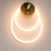 Lámpara led de pared Loop brass con luz cálida