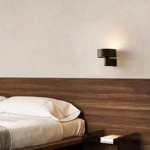 Lámpara LED de pared Sagitario black con luz cálida 7W