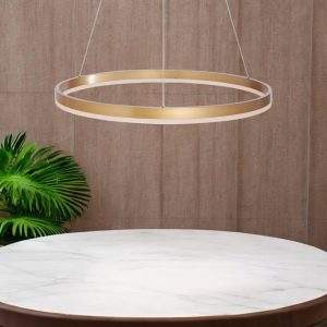 Lámpara LED colgante Aro 80 gold con 3CCT 36W