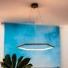 Lámpara LED colgante Alford black con luz cálida 20W