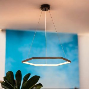 Lámpara LED colgante Alford black con luz cálida 20W