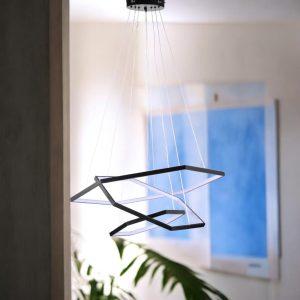 Lámpara LED colgante Brig 80 black con luz cálida 60W