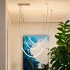 Lámpara LED colgante Loop 160 gold con luz cálida 30W