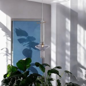 Lámpara colgante G9 Venus de vidrio ahumado