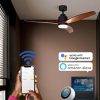 Ventilador Smart Malaga 52" wood/black control y led 3CCT