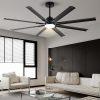 Ventilador de techo Oasis 84" negro c/control y led 3CCT