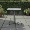 Mesa comedor cuadrada 73x73 de aluminio charcoal