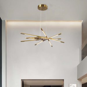 Lámpara LED colgante Jane gold con luz cálida 40W