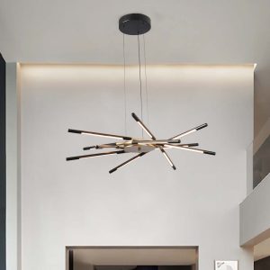 Lámpara LED colgante Rafe black con luz cálida 48W