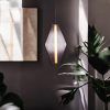 Lámpara LED colgante Rhomboid vidrio smoke luz cálida 12W