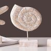 Adorno caracola de mar blanco washed 12x31cm
