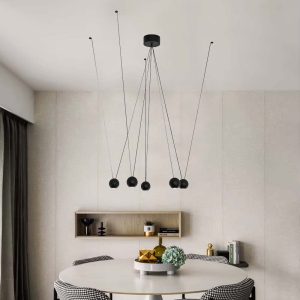 Lámpara LED colgante minimalista Giny black luz cálida 20W