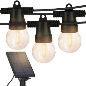 guirnalda con panel solar