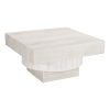 Mesa de centro cuadrada Trani de madera de mango natural