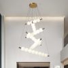 Lámpara LED doble altura Forms brass/white  luz cálida 48W