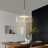 Lámpara LED colgante Aiden tulipa vidrio clear luz calida 6W