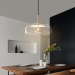 Lámpara LED colgante Aiden tulipa vidrio clear luz calida 6W