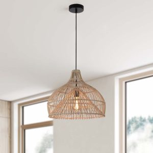lámpara rustica boho playa