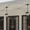 Farol colgante E27 Aether de plástico negro IP44