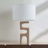 Lámpara de mesa E27 Sienna 58 base resina café pantalla tela