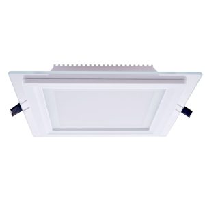 ODB LED de vidrio cuadrado blanco 12W 3000K 160x160mm
