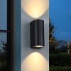 Aplique de pared 2xGU10 up&down redondeado negro IP54