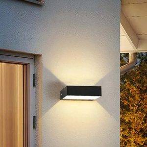 Aplique de pared G9 up&down rectangular negro IP65