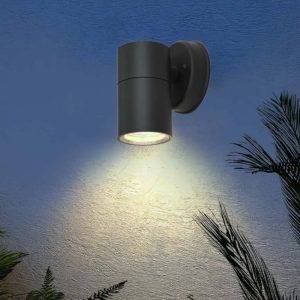 Aplique de pared GU10 negro IP44