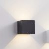 Aplique de pared G9 up&down Box negro IP65