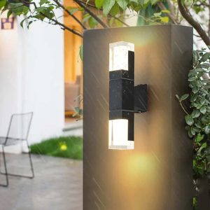 Aplique LED de pared up&down Mirror negro 10W 3CCT IP65