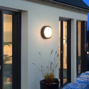 Aplique LED de pared Halo negro 18W 3CCT IP65