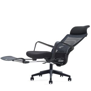 Silla escritorio ergonomica giratoria con ruedas Yago negra