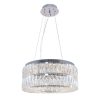 Lámpara LED colgante Alay cromada cristal luz cálida 48W