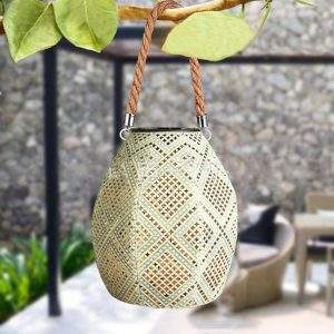 Faroles de jardín Faroles de jardín con energía solar para patio, linterna decorativa de jardín, linterna solar LED, lámpara de escritorio portátil, luces colgantes decorativas, luz blanca
