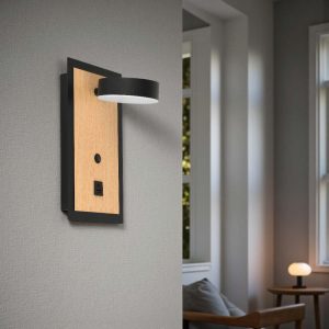 Aplique LED negro