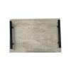 Bandeja rectangular 30x20 con agarraderas negras