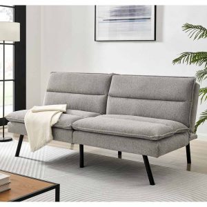 Sofá cama Clarent clic clac de 3 puestos gris