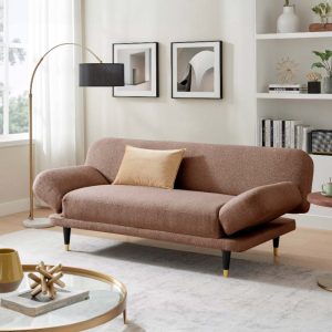 Sofá cama Kate clic clac de tela taupe