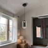 Lampara colgante LED Lissy negro vidrio smoke degradado