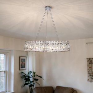Lámpara colgante 6xE14 Bryana cromado cristal K9