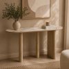 Consola Ema con top de cerámica y base beige