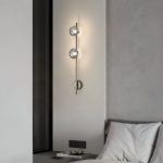 Aplique LED de pared Aura metal y vidrio smoke luz cálida