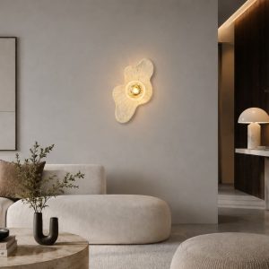 Aplique de pared Ariel G9 de piedra beige