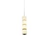 Lámpara LED colgante Rocky brass y piedra luz cálida