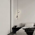Lámpara LED colgante Aura metal y vidrio smoke 2 luces 10W