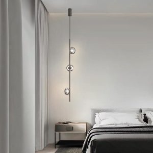 Lámpara LED colgante Aura metal y vidrio smoke 3 luces 15W