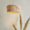 Lámpara colgante Benedit 4xE27 metal y madera blanca