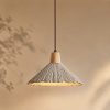 Lámpara colgante G9 Fannith madera beige 26cm